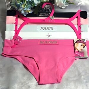 1940 Paris Hilton Women's Embellished Panty Set of 5 Size M NWT